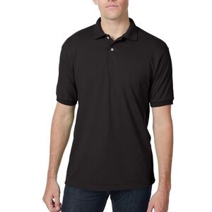 HANES COMFORT BLEND Men’s black polo SET OF 2 size XL